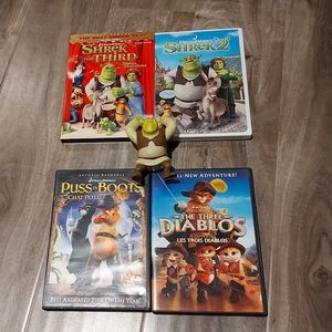 **3 Listings $20**                     Shrek and Puss in Boots lot
